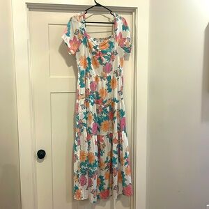 Summer Dress- Maxi- Floral Print- XL